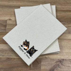 Canvas Personalized Cat Notebook | Custom Cat Journal | Personalized Cat Journal with You Beloved Cat's Image | Cat Lover's Dream Journal