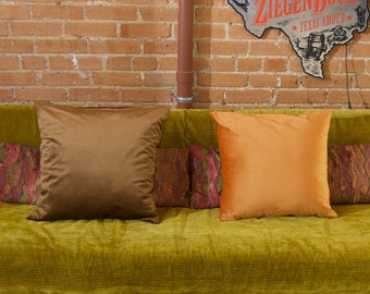Velvet Pillow Cover: Decorative Throw Pillow Case, 50 Colors