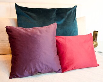 Velvet Pillow Cover | Velvet Throw Pillow Cover | Velvet Pillow Case | Decorative Velvet Pillow | 50 Colors