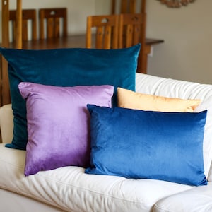 Velvet Pillow Cover | Velvet Throw Pillow Cover | Velvet Pillow Case | Decorative Velvet Pillow | 50 Colors