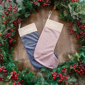 Velvet Christmas Stockings * Personalized Christmas Stockings * Family Gift Stockings * Custom Christmas Stockings * Christmas Decor