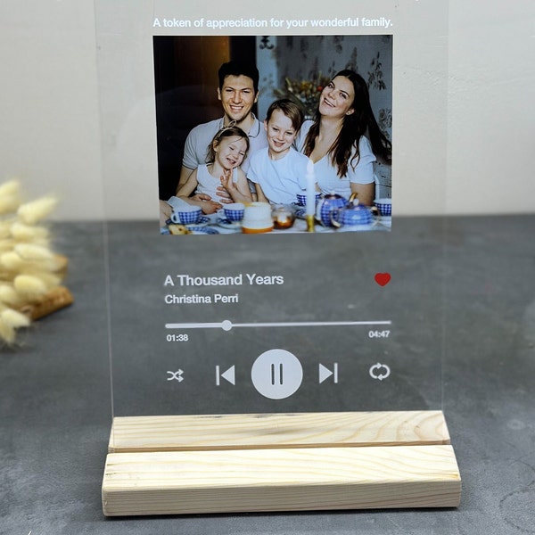 Custom Song Plaque, Unique Song Dedication Plaque, Custom Wedding Gift, Christmas Gift, Valentine's Day Gift, Personalized Music Plaque