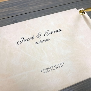 Personalized Wedding Guest Book with Pen, Elegant Wedding Guest Book, Custom Guestbook for Weddings, Unique Wedding Signing Book Set