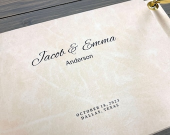 Personalized Wedding Guest Book with Pen, Elegant Wedding Guest Book, Custom Guestbook for Weddings, Unique Wedding Signing Book Set