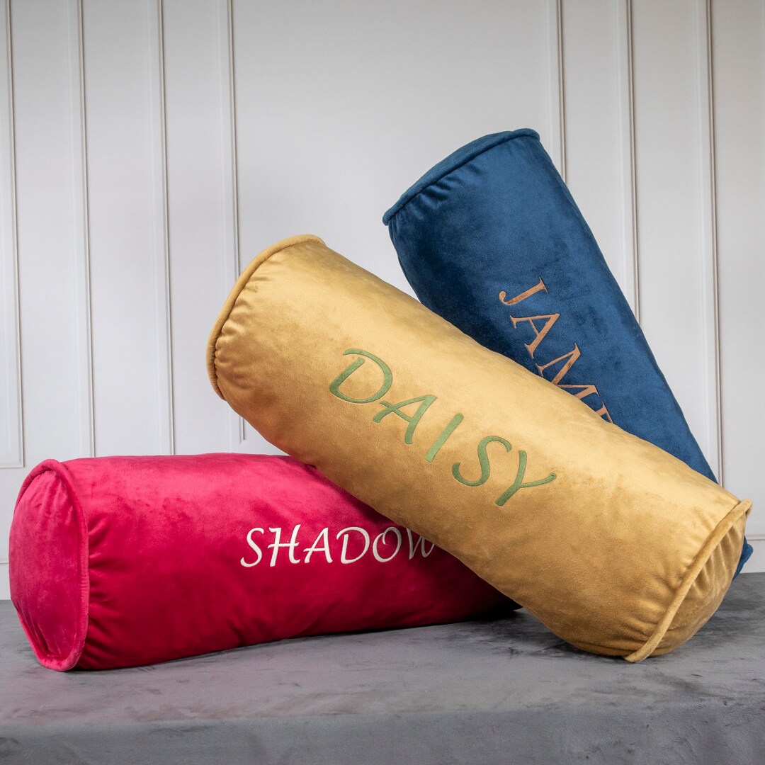 Custom Name Pillow Cover velvet Bolster Pillow Cover decorative Bolster