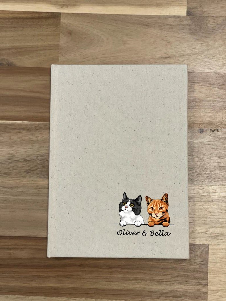 Personlig kattanteckningsbok: Anpassad kattfotodagbok, personlig kattdagbok med din älskade katts bild, kattälskarens drömdagbok bild 2