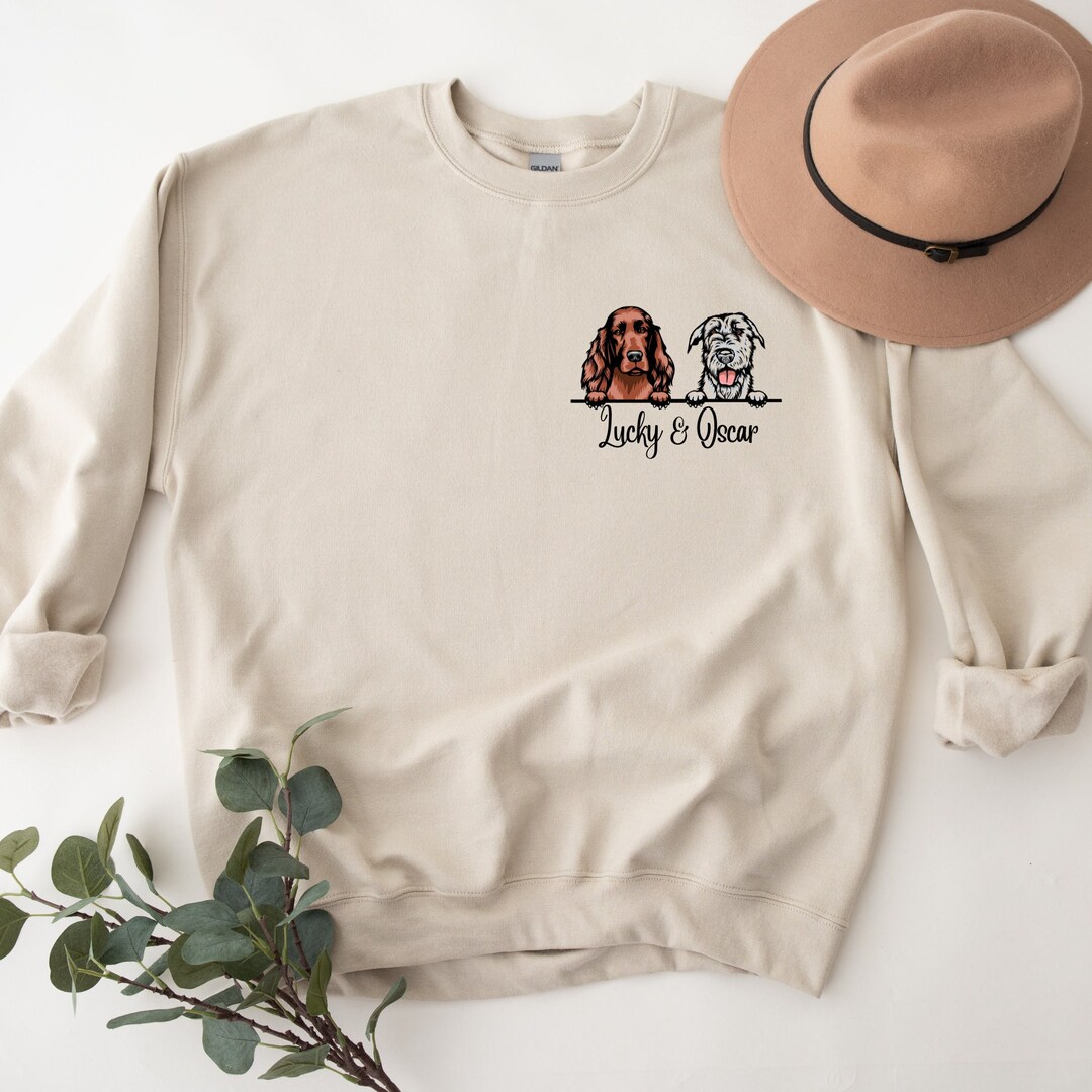 Personalized Dog Sweatshirt Custom Dog Sweatshirt Dog Lovers Sweatshirt