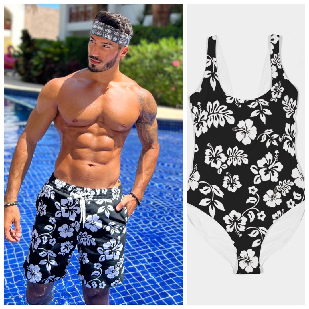 Matching Swimwear Set Swimsuit Bikini Trunks and Accessories for