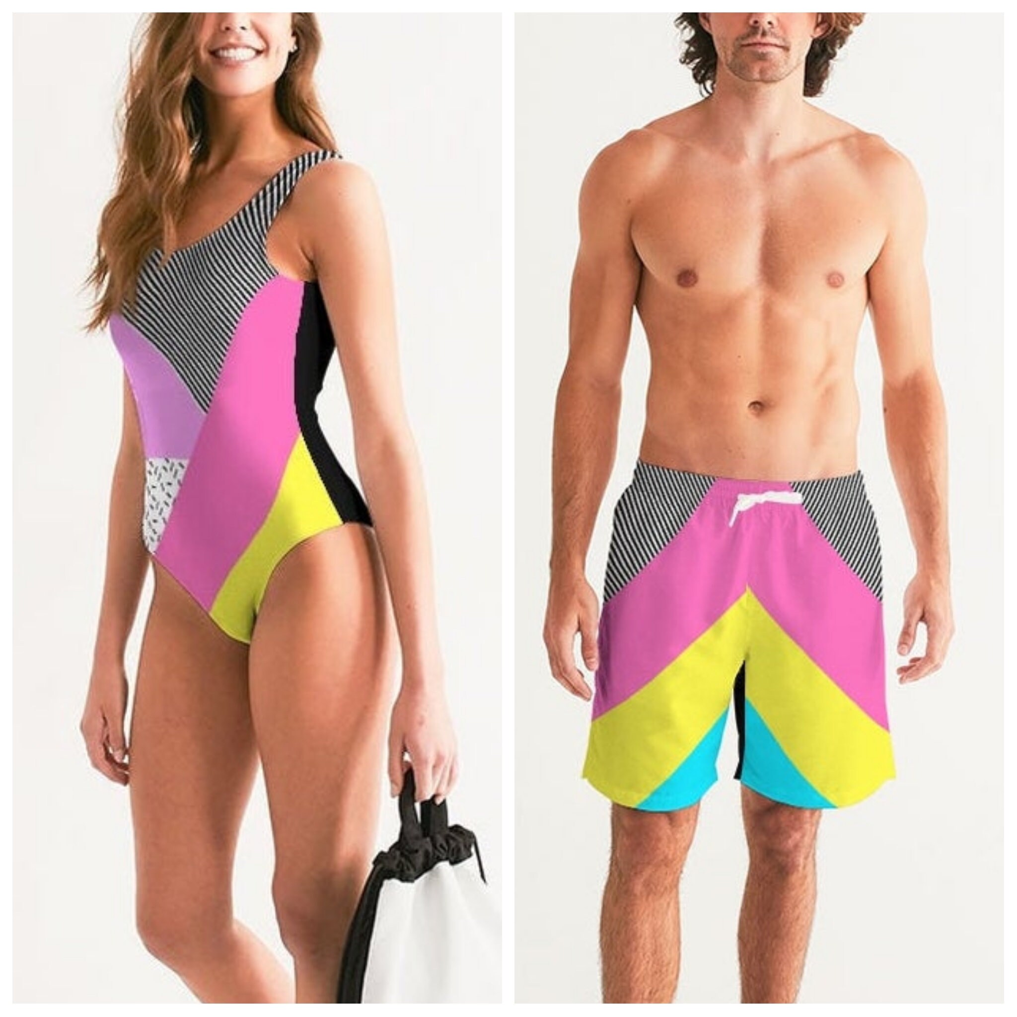 Matching Swimwear Set and Accessories for Couples and Family Etsy