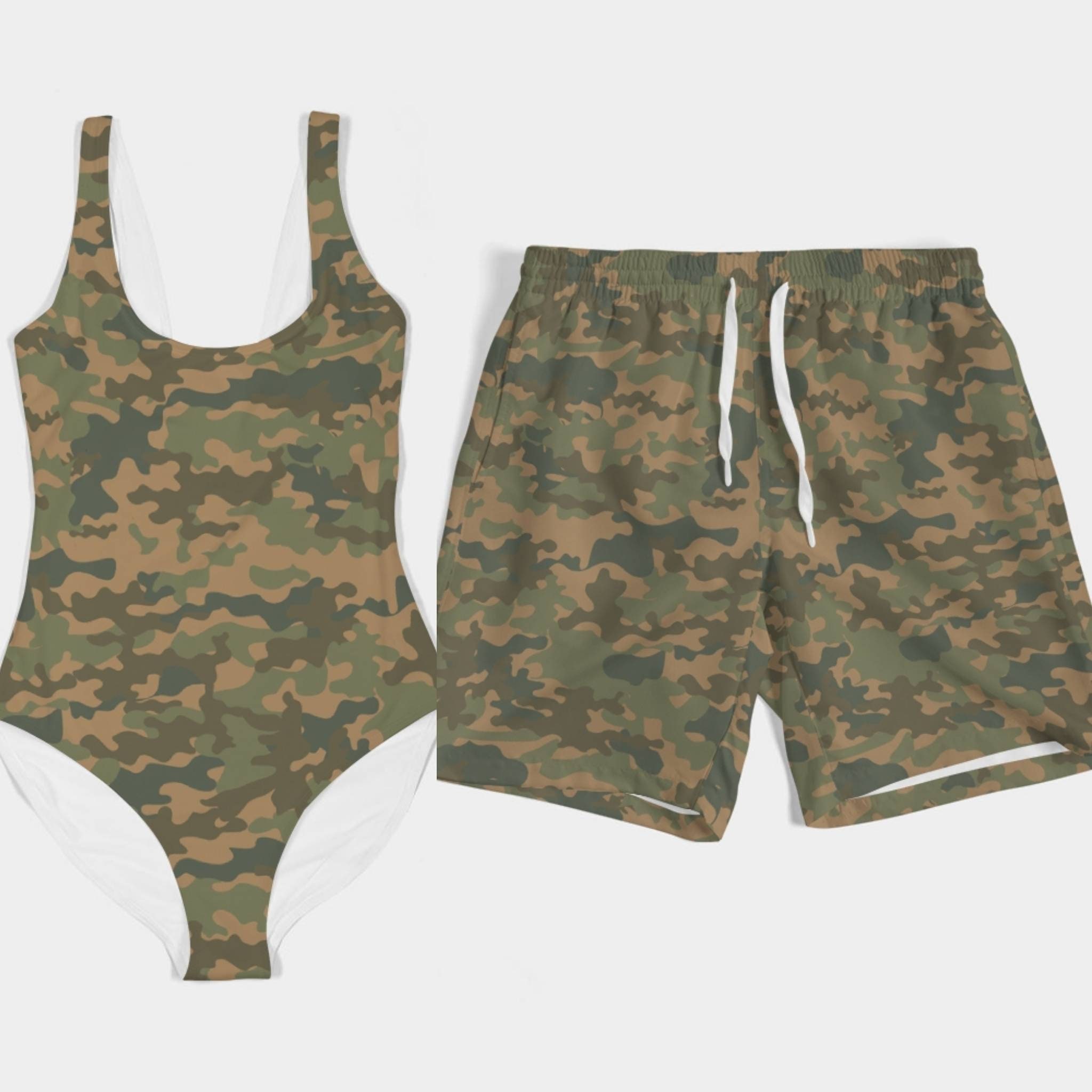 camo swim shorts women