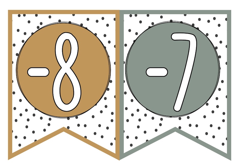 Maths Number Line Display Pack Bunting Numberline Boho Etsy