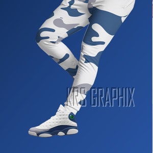 French Blue Joggers | French Blue 13 Joggers | French Blue 13S Joggers | Joggers To Match Jordan 13 | Camouflage