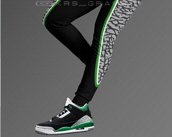 Pine Green Pants | Pine Green 3 Pants | Pine Green 3s Pants