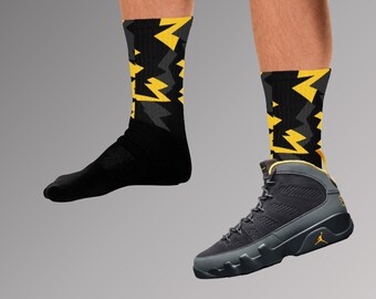 Socks Match Jordan 9 University Gold - University Gold 9s Socks