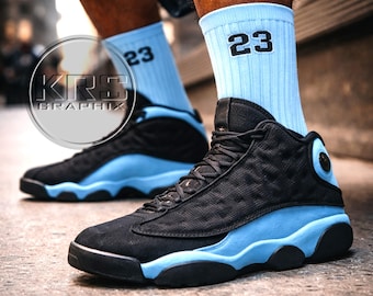 Calzini blu universitari / Calzini blu universitari 13 / Calzini blu universitari 13 / Calzini Jordan 13 blu abbinati 23