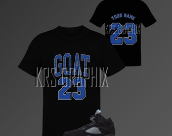 Camisa azul Racer / Camisa Racer Blue 5 / Camisa Racer Blue 5s / Jordan 5 Camiseta personalizable