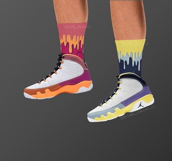 Socks Match Jordan 9 Change the World Change the World 9s Socks Etsy