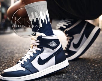 Georgetown Socks | Georgetown 1 Socks | Georgetown 1S Socks | Socks To Match Jordan 1 | Dripping