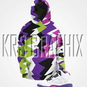 Jordan 5 Retro Belair Design Pullover Bel Air 5 Hoodie Ghost Green Racer Pink bel Air Jordan 5 Restless Hoodie STACS Etsy