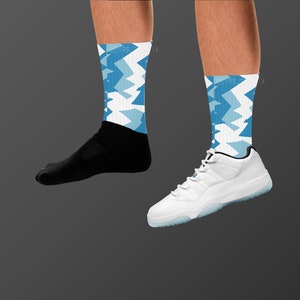 Socks To Match Jordan 11 Legend Blue - Jagged