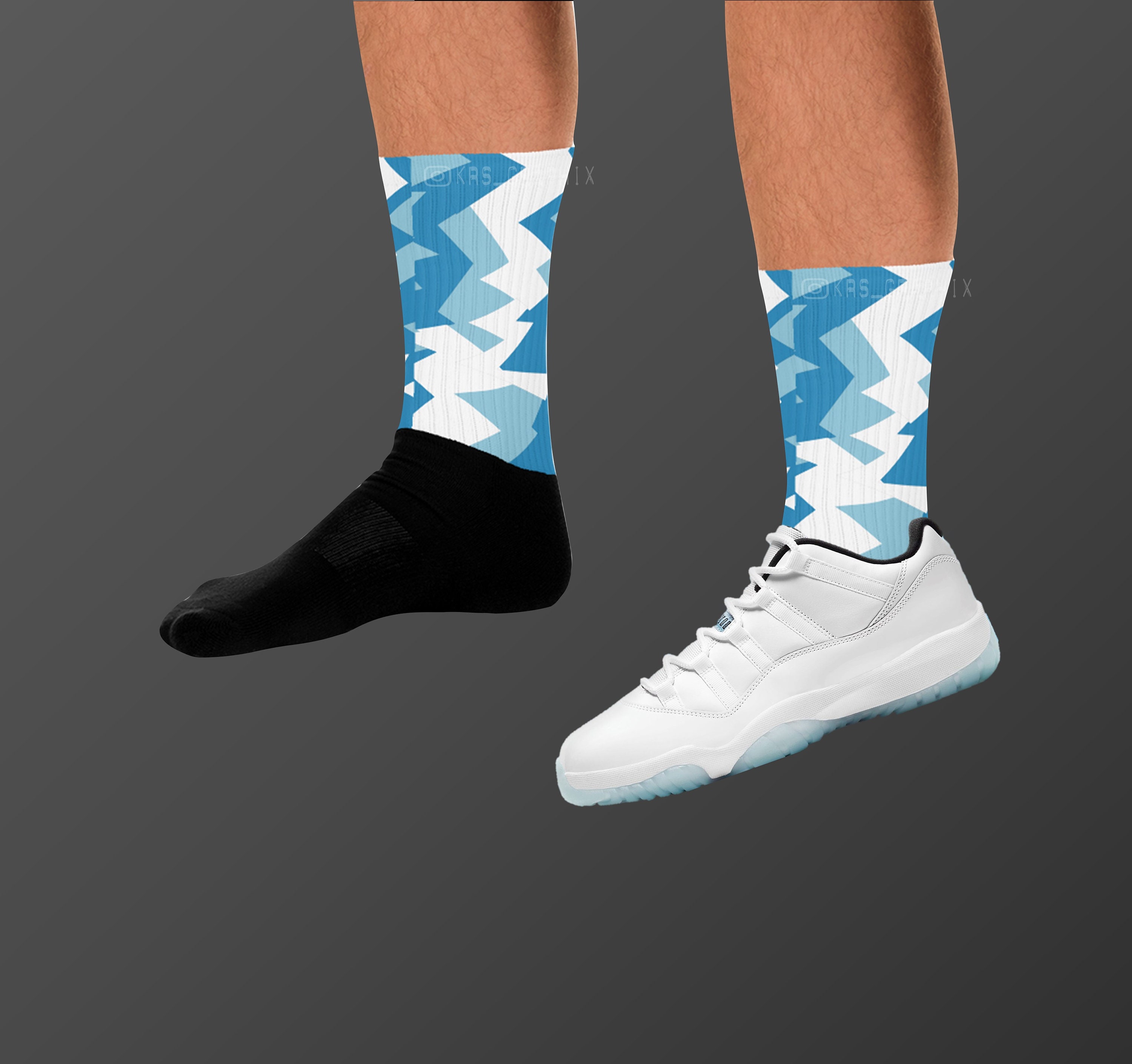 Passende Socken Jordan 11 Legend Blau Zacken Etsy