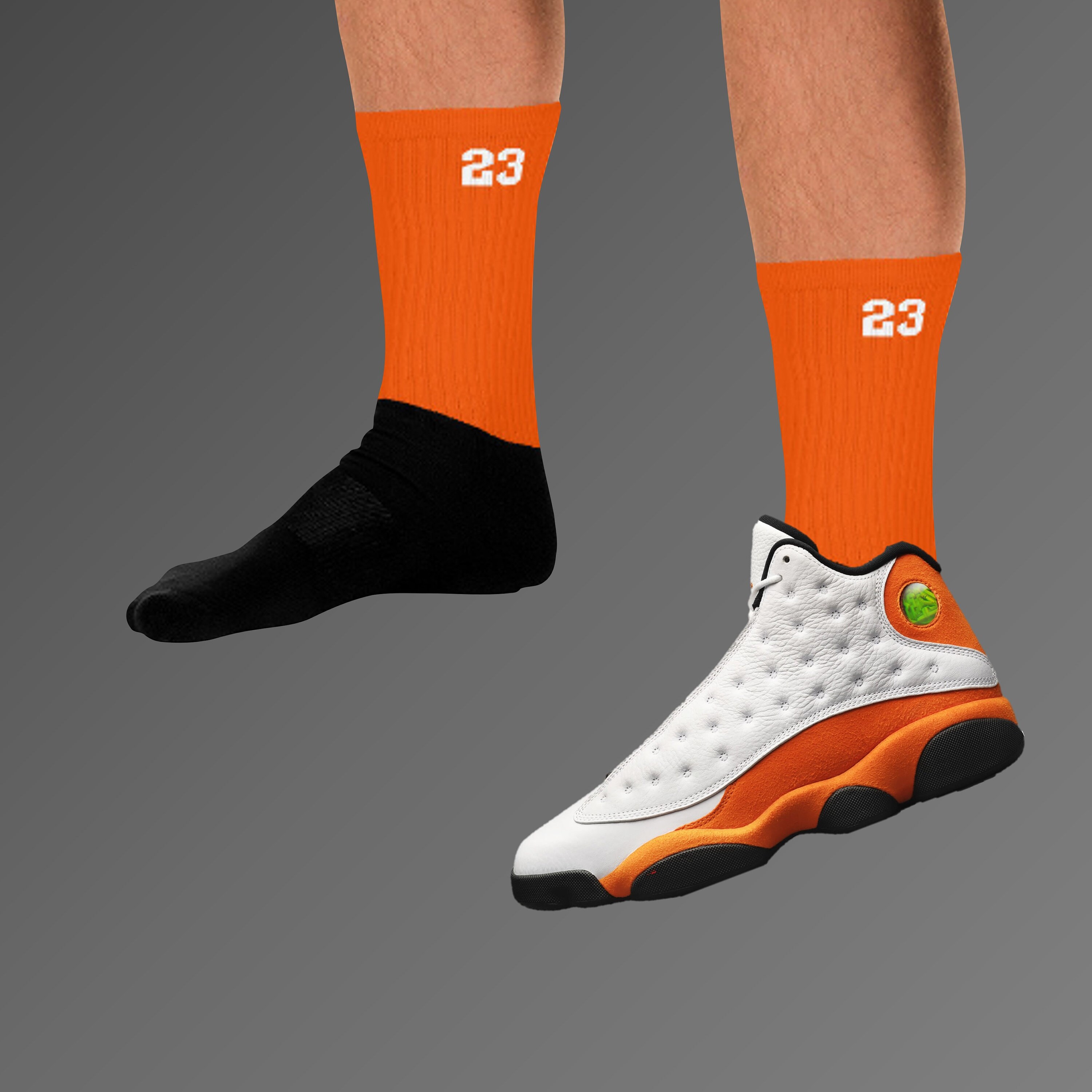 Orange and White Jordan 13 Etsy