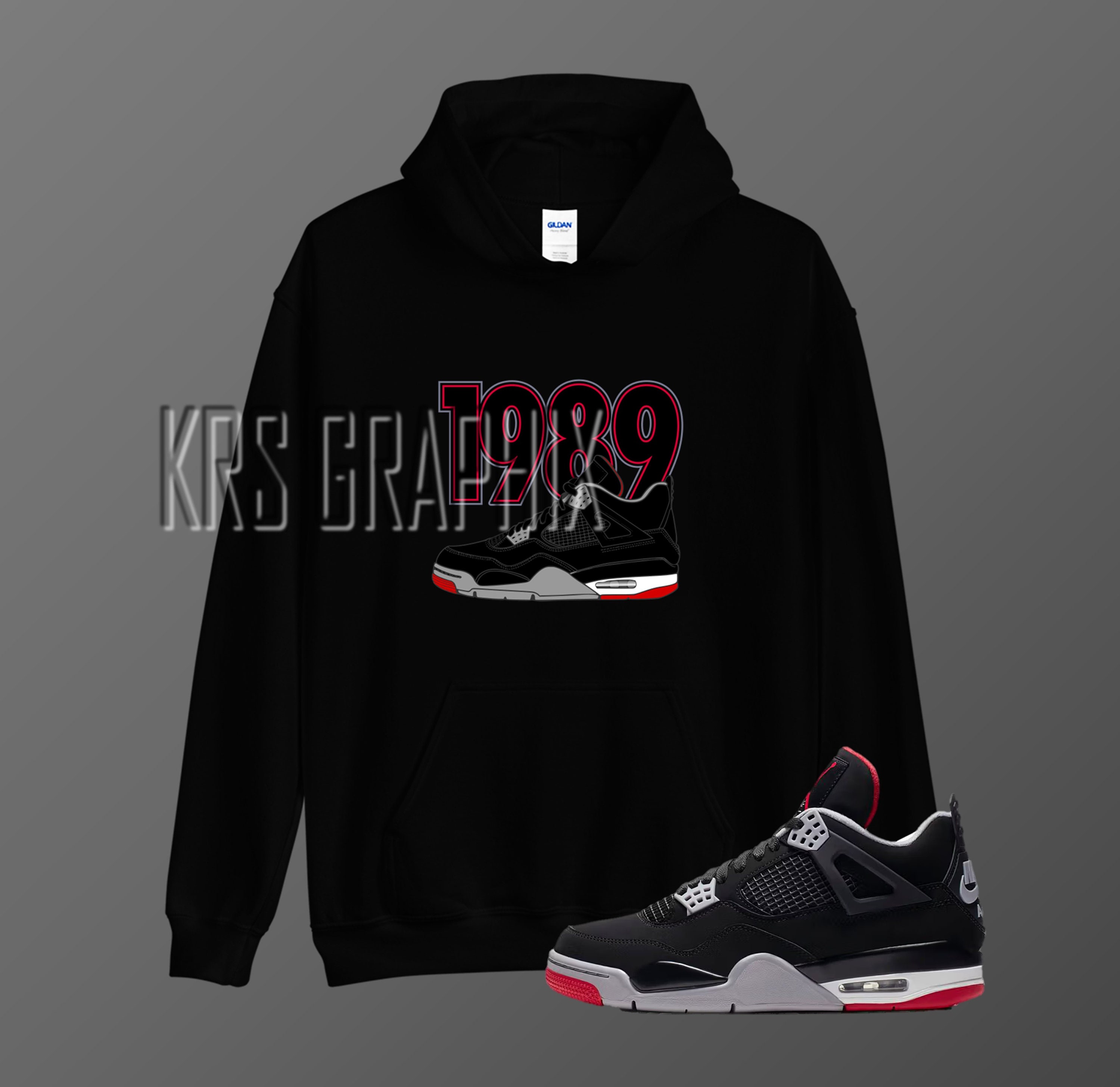 Jordan 4 bred hoodie outlet