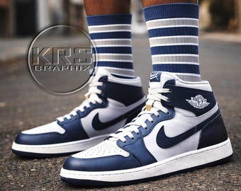 Georgetown Socks | Georgetown 1 Socks | Georgetown 1S Socks | Socks To Match Jordan 1 | Striped