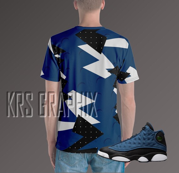 Brave Blue 13 Shirt to Match Air Jordan 13 Brave Blue Retro 