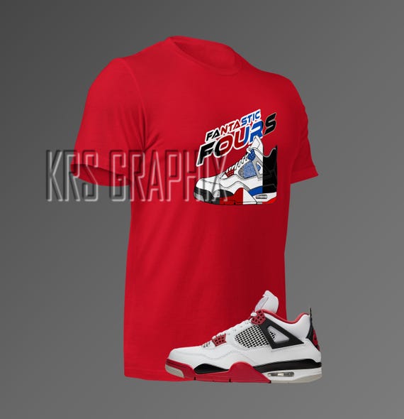 The Dopest T-shirt to Match Jordan Og's Cement, Fire Red