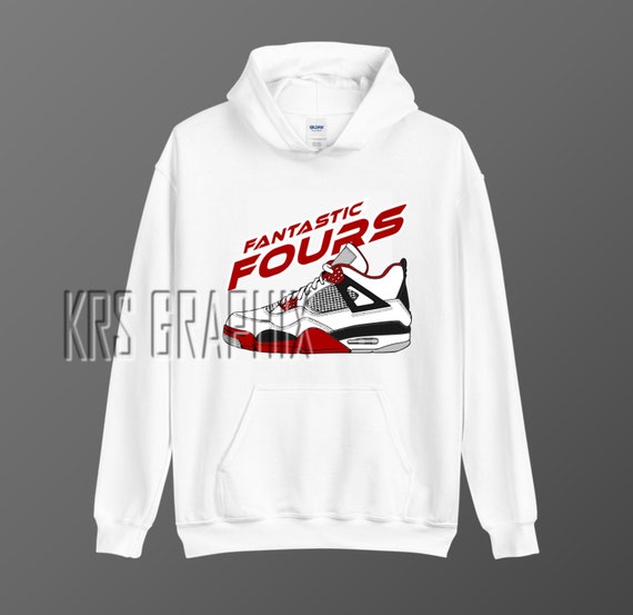 Hoodie to Match Jordan Fire Red Fantastic Fours Canada