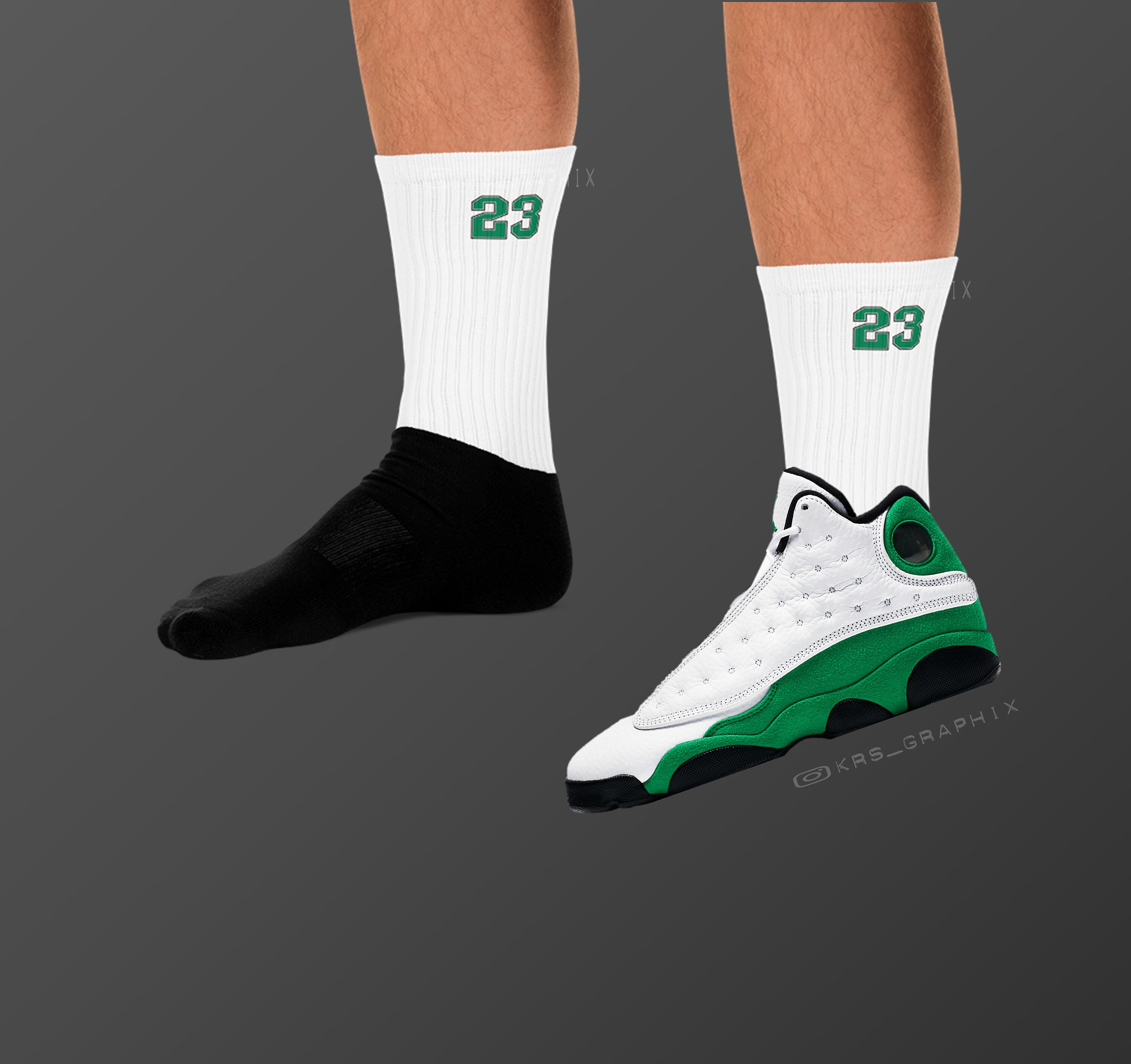 Socks Match Jordan 13 Lucky Green Lucky 