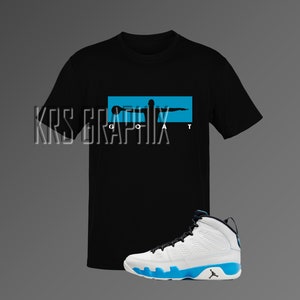 T-Shirt To Match Jordan 9 Powder Blue - Wings Of The Goat
