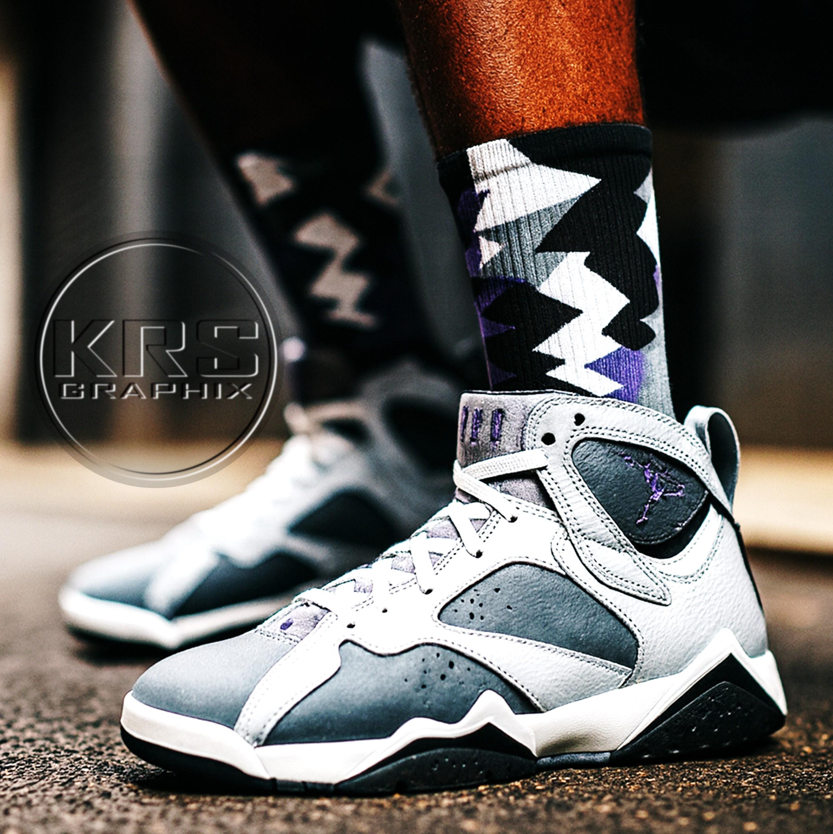 flint jordan 7 on feet