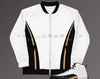 Bomber Jacket Match Jordan 12 Taxi Royalty - Taxi Royalty 12s Bomber Jacket