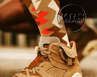 Socks Match Jordan 6 British Khaki - British Khaki 6s Socks