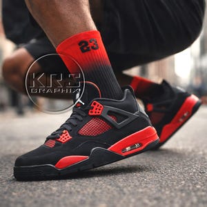 jordan 4 red thunder outfit