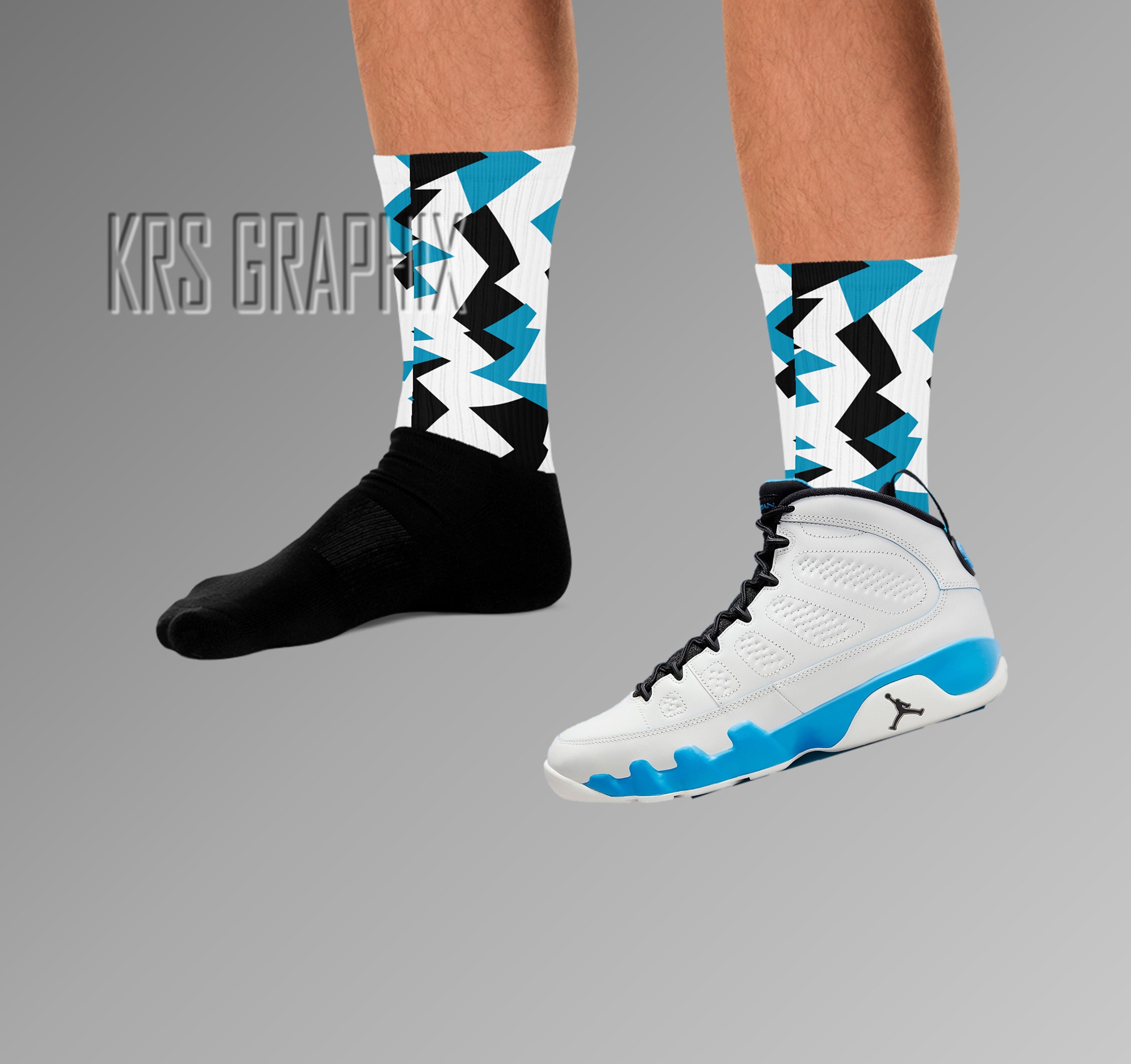 Blue jordan socks hotsell