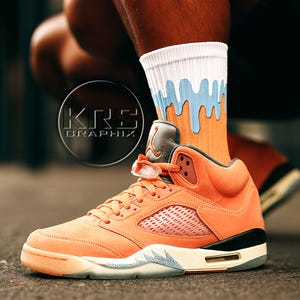 Crimson Bliss Socks | Crimson Bliss 5 Socks | Crimson Bliss 5s Socks | Jordan 5 Socks