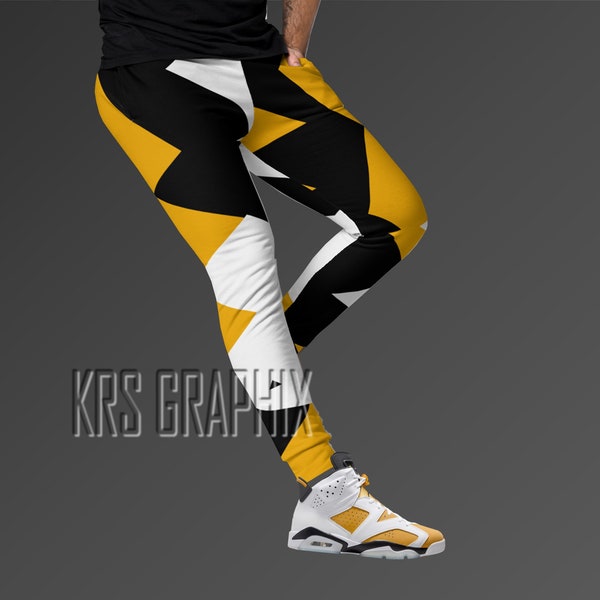 Joggers To Match Jordan 6 Yellow Ochre - Jagged