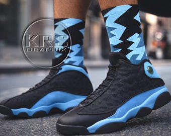 Calzini blu universitari / Calzini blu universitari 13 / Calzini blu universitari 13 / Calzini Jordan 13 Match Jagged