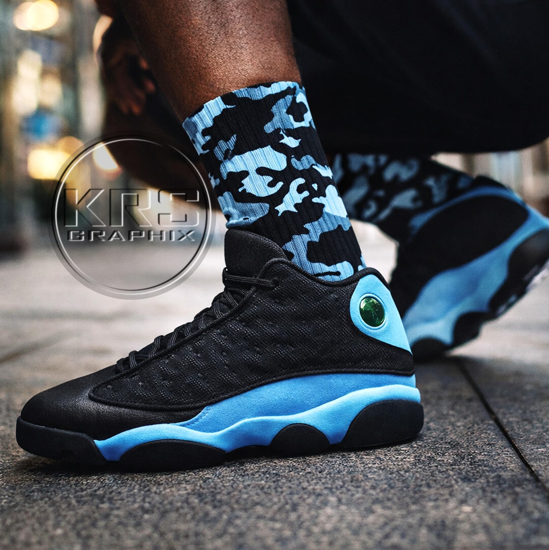 University Blue Socks | University Blue 13 Socks | University Blue