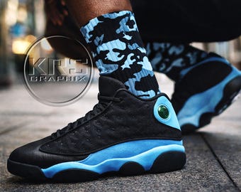 Calzini blu universitari / Calzini blu universitari 13 / Calzini blu universitari 13 / Calzini Jordan 13 Match Camo