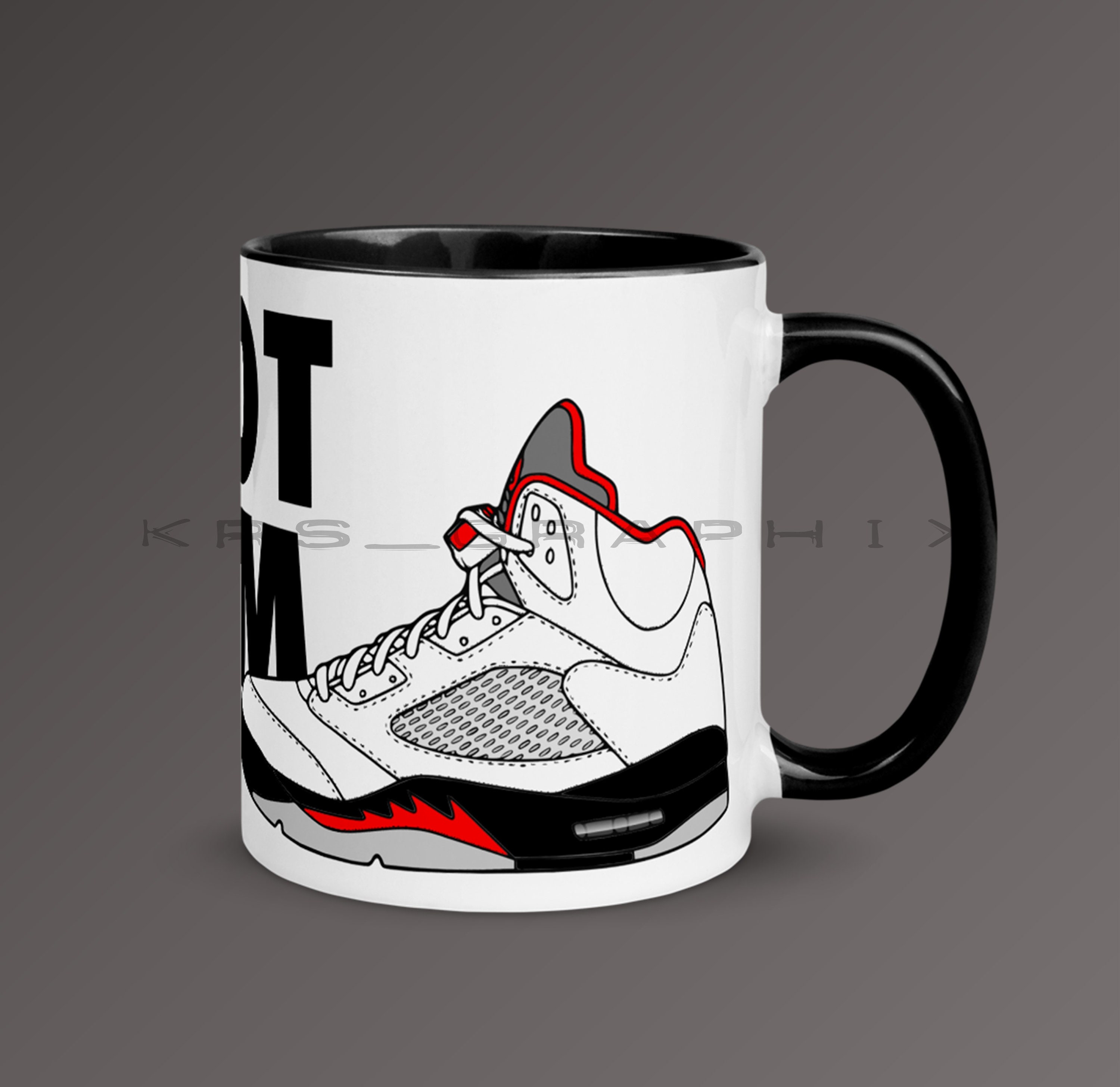 Mug to Match Jordan Fire Red 5s Sneakerhead Coffee Mug - Great Home -gifts  for Sneakerheads - Etsy