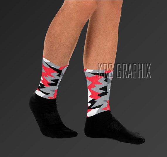 Jordan 4 Retro Infrared Socks Matching Infrared 4s Retro Socks Infrared 4s Retro Socks Chaussettes de course respirantes Gift