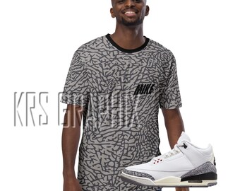 Reimagined Shirt Reimagined Shirt Reimagined 3s Shirt Shirt to  Match Jordan Reimagined Cement Shirt to Match Jordan MIKE