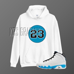 Hoodie To Match Jordan 9 Powder Blue - 23