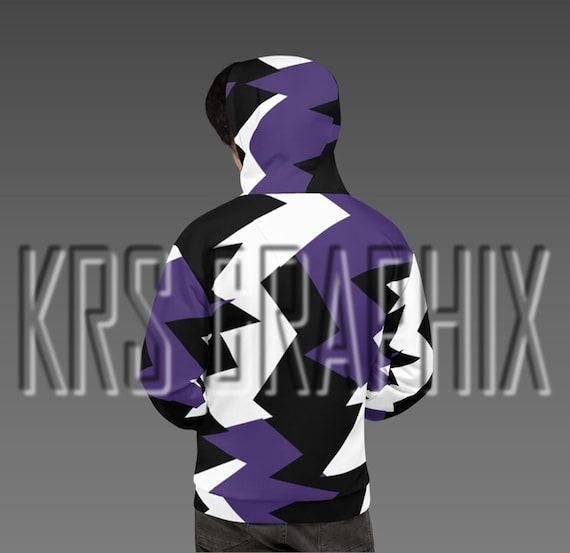 jordan purple and black hoodie