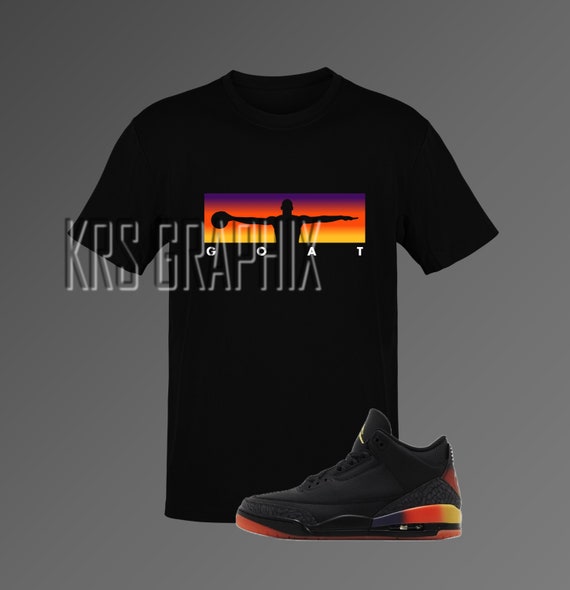 T shirt to Match Jordan 3 Balvin Rio Wings of the Goat Etsy