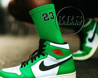 Socks Match Jordan 1 Lucky Green - Lucky Green 1s Socks 23